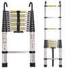 10.5FT Telescoping Ladder with 2 Hooks,11 Step Ladder,330LB Load Capacity,Portable