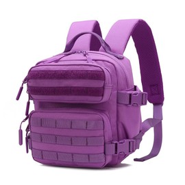 FLWVOG 9L Mini Backpack for Men and Women, Small Backpack for Gym Hiking Travel Sports Running, A05-purple, Small, Mini Tactical Backpack
