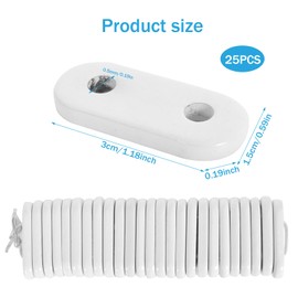 Zimoer 25 Weights for Curtains 12 g, Shower Curtain Weights, Durable, Easy to Use, Lead with White Coating, Ideal for Curtains, Tablecloths and Shower Curtains