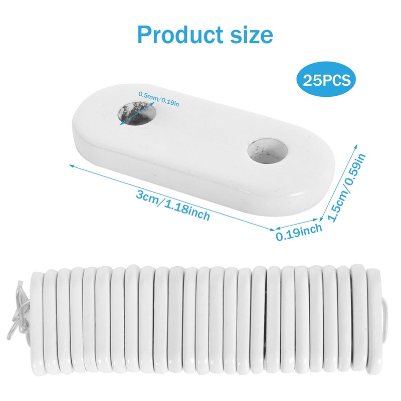 Zimoer 25 Weights for Curtains 12 g, Shower Curtain Weights,