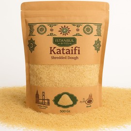Istanbul Bites Premium Shredded Kataifi Dried Phyllo Dough | 500Gr. (1.1 lb) | Turkish Kadayif for Kunafa, Baklava & Viral Dubai Pistachio Chocolate Bar | Halal, Vegan, Dried And Chopped