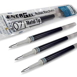 4 x PENTEL Energel 0.7mm Refill Metal Tip LR7 - Fits Energel Xm, BL77/BL57/BL37 - Turquoise