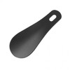 Portable Mini Stainless Steel Shoehorn Keychain Black 3ea