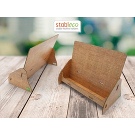 stableco 1x Ecological Brochure Stand DIN A4 Horzontal with 1 Compartment Stable Flyer Stand in Natural Design No Plastic! Just Paper! Sustainable Brochure Holder, Postcard Stand Quick to Assemble