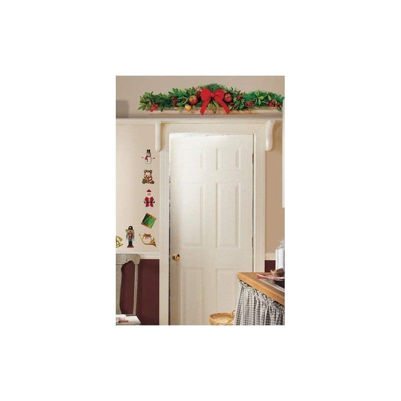 RoomMates Children's Repositionable Wall Stickers – Holiday Swag