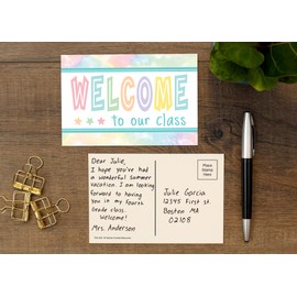 Teacher Created Resources Pastel Pop Welcome Postcards