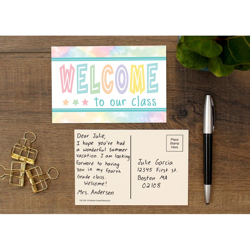 Teacher Created Resources Pastel Pop Welcome Postcards