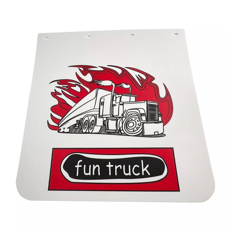 RDDY START Pair White Fun Truck Pattern Semi Truck Straight