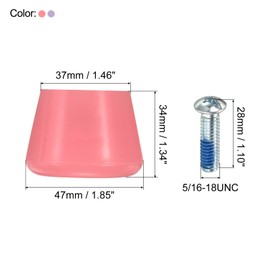 PATIKIL 2 Pairs Roller Skate Toe Plugs Roller Skate Stopper Brake Stopper with Screwdriver 82A for Roller Skates Roller Skates Pink Purple