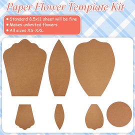 28 Pcs Paper Flowers Template Kit DIY Paper Flower Decorations for Wall Rose Peony Daisy Daffodil Template Kit for Wedding Birthday Baby Shower Photography Backdrop
