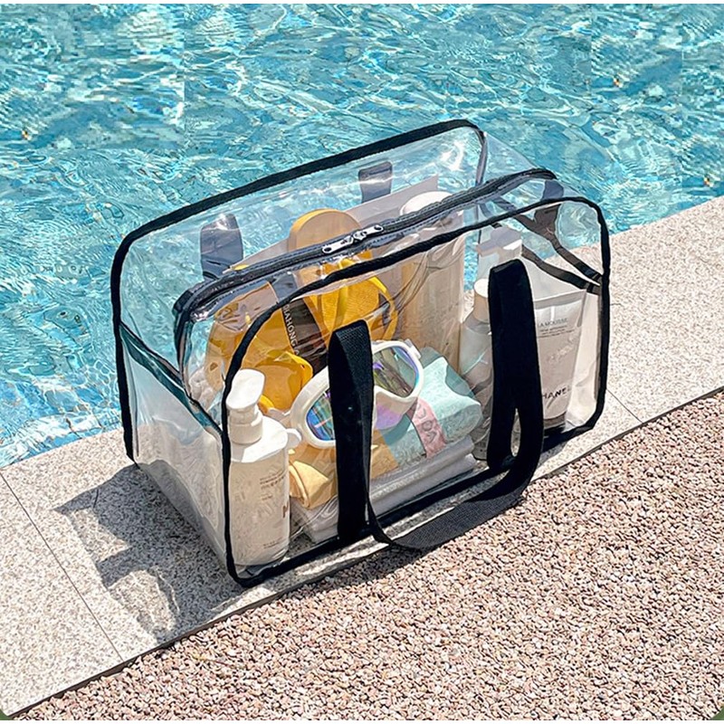 DIFEIUKI Pool Bag, Transparent Plastic Bag, Handbag, Waterproof, Beach Bag,