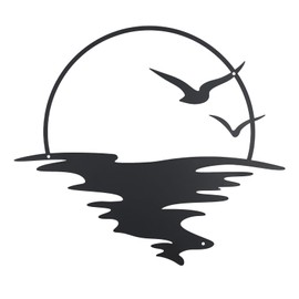 OYEFLY Sunrise Metal Wall Art,Modern Sunset Interior Art (Large)