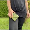 NELUHA Purse Clutch Made of Teak Leaves, Vegan Sustainable Leather