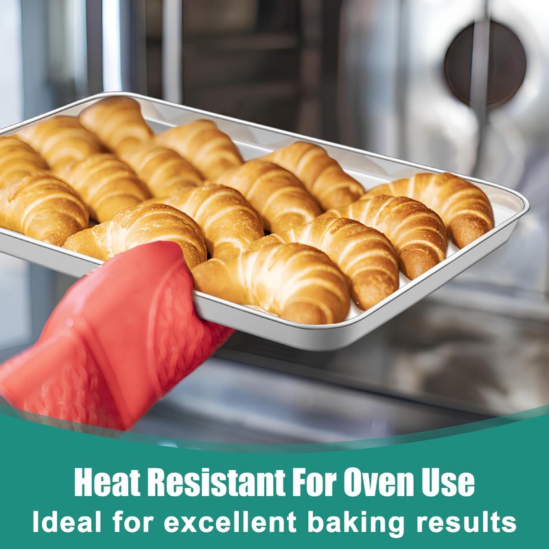 TeamFar Baking Sheet Set of 3, 16/12.5/9.3 Inch Stainless Steel