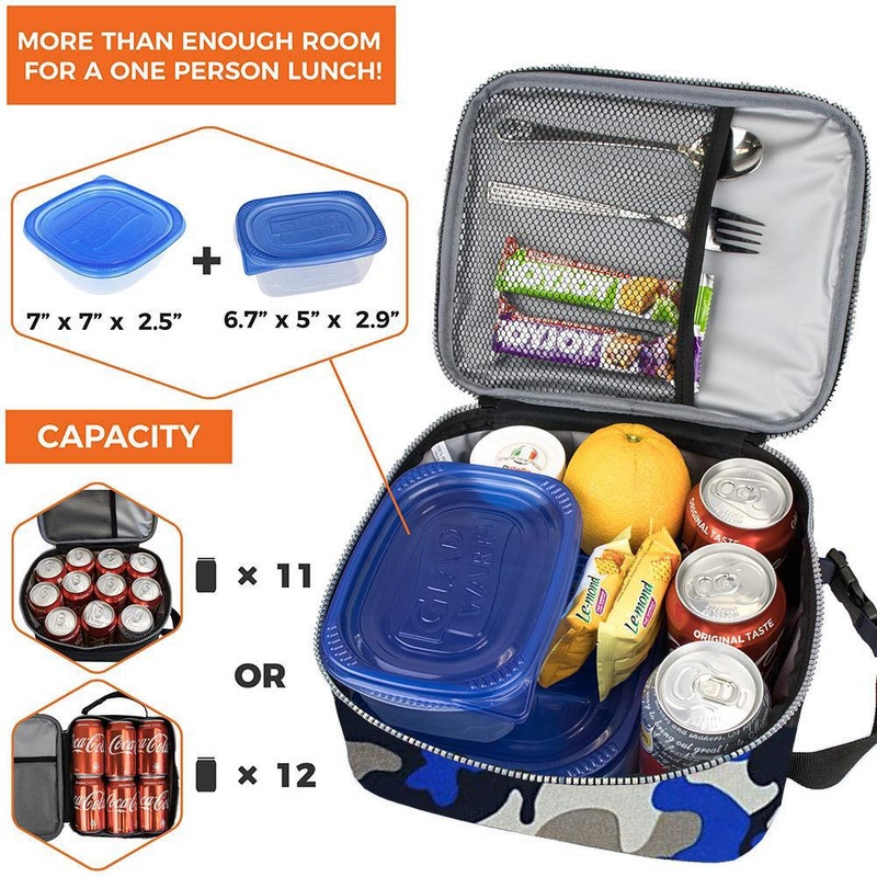 ZM-YOUTOO Lunch Box for Men - Reusable Lunch Bag Men