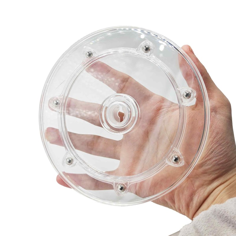 STFRBTH 2PCS 6 Inch Round Rotating Organizer, Clear Turntable Plate