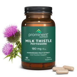 Prominent Nutrition Milk Thistle Phytosome™ Supplement - Liver Function Support - Milk Thistle Supplement 180 mg, 60 Day Supply