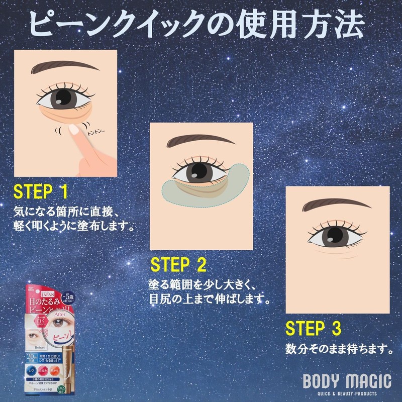 Body Magic PEAN QUICK 480 (No Wrinkles), Under Eyes, Sagging,