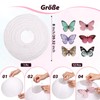 LIHAO 20 cm Paper Lantern Lampshade with Butterfly Round Lantern