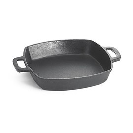 TableCraft Pre-Seasoned 10" Cast Iron Square Fry Pan | Commerical Quality for Restaurant or Home Kitchen Use, 2 quart, Black
