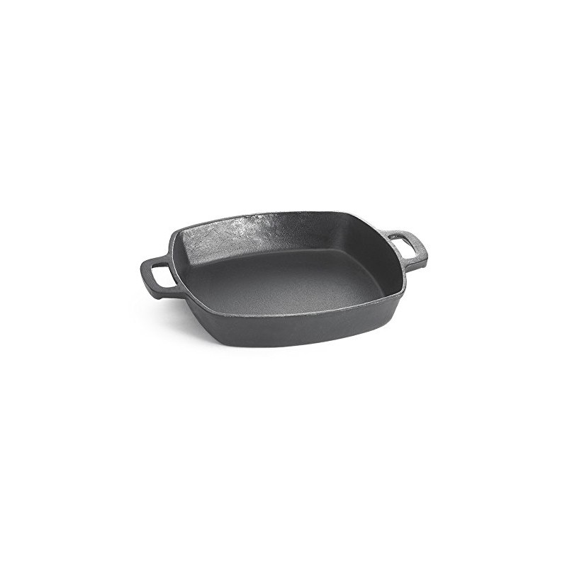 TableCraft Pre-Seasoned 10" Cast Iron Square Fry Pan | Commerical