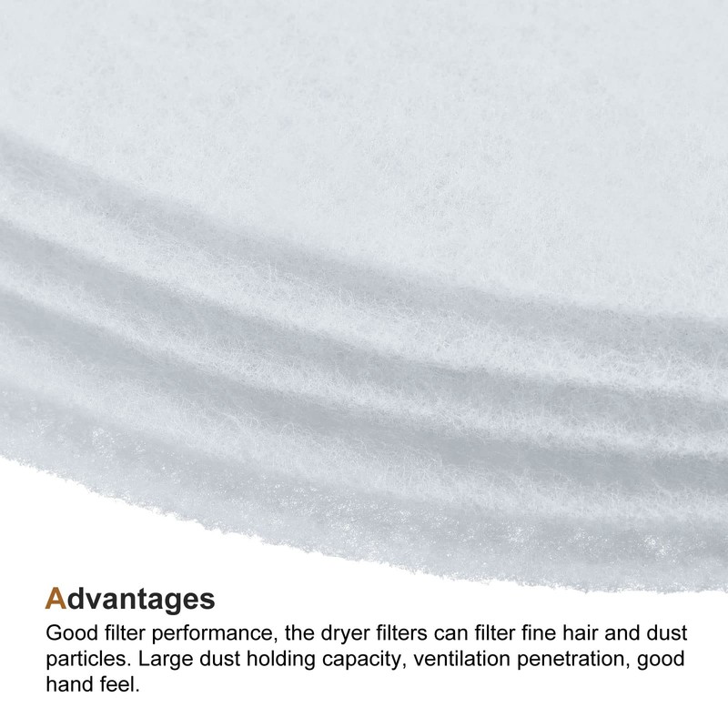 MECCANIXITY Universal Cloth Dryer Exhaust Filter, Cotton 235x31mm White for