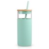 Tronco 20 oz Glass Tumbler with Lid and Straw, Iced
