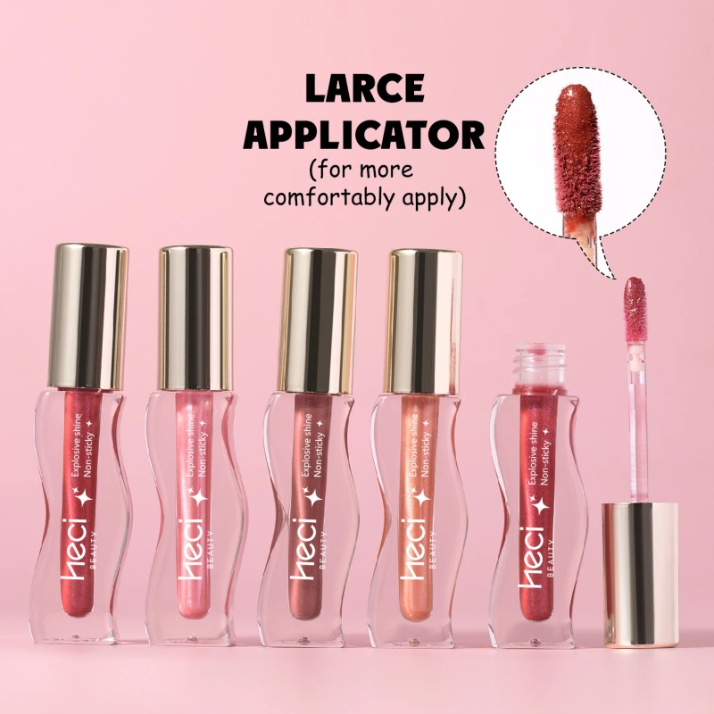 HECI S-Curve Moisturizing Lip Gloss Vegan Cruelty Free Lip Oil