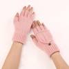 TXWWUS Fingerless Gloves Women's Winter Warm Gloves Convertible Half Finger