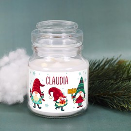 Herz & Heim® Duftkerze mit Wichtelmotiv und Wunschname