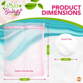 200pk Cotton Pads with Organza Storage Bag, Soft Face Cotton Pads Makeup Remover Pads Absorbent Face Pads Cleansing Pads, Eye Make up Remover Pads, Suitable as Cotton Wool Pads Baby Cotton Pad Organic