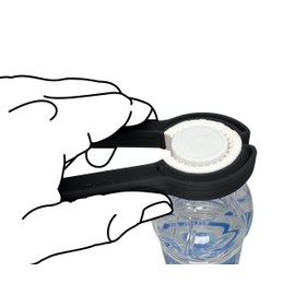 Intulon Bottle Opener, Multi-Purpose Cap Opener, Compact, 3 Sizes, Multiple Colors | V6 | For Seniors, Weak Hands, Arthritic Hands (Black, Medium)