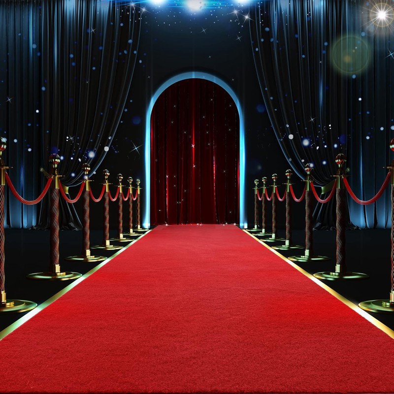 HOMBYS 450 GSM Extra Thick 3x20 ft Red Carpet Runner