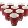 Festive Themed Red Snowflake Paper Party Cups Pack of 100