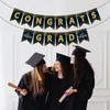 Kiyanest Graduation Party Banner - Black & Gold Theme Congrats