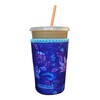 Koverz Medium Violet Whimsy Neoprene Iced Coffee Sleeve, 24 Oz,