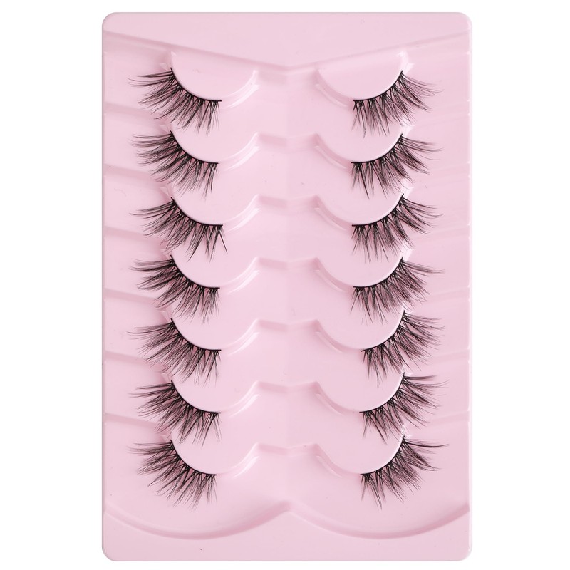 Onlyall Wispy Lashes Natural Flared False Eyelashes Fake Lashes WD-4