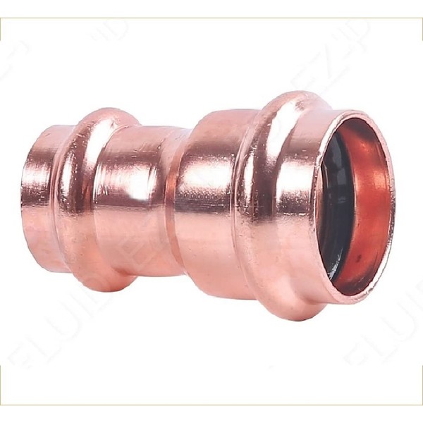 EZ-FLUID 3/4" x 1/2" Copper Press Reducer Coupling,No Lead Copper