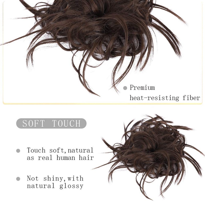 HMD Messy Bun Hair Piece Hair With Elastic Rubber Band