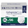NorthShore GoSupreme Lite Incontinence Underwear, 6-Hour Pullup Style, X-Large, 56