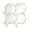 Sigrid Olsen Fish Design Melamine Snack Bowl Set, White, 15x14