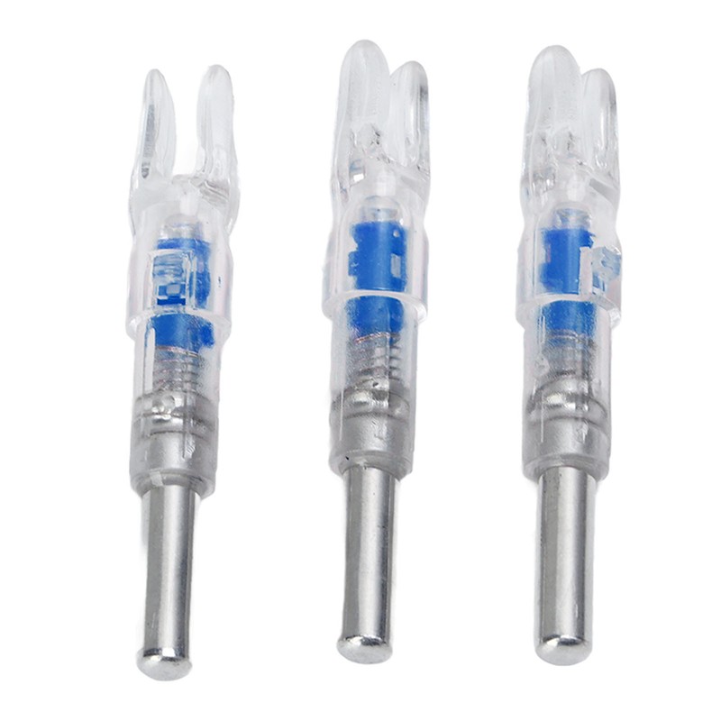 3PCS Archery Lighted Nocks Plastic Automatic with Switch 6.2mm Inner