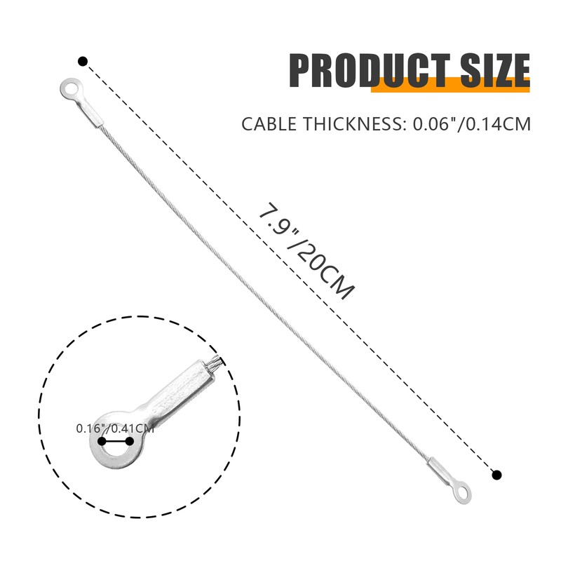 Jiozermi 10 Pcs 8" Cabinet Door Restraint, Stainless Steel Restraint