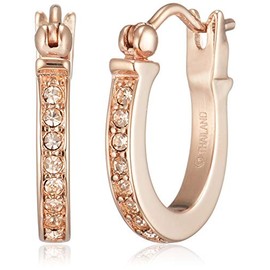 Coach CO-F54497-RGD-E-1 Brass Earrings, Pave Logo, Rose Gold, Rose Gold, Rhinestone