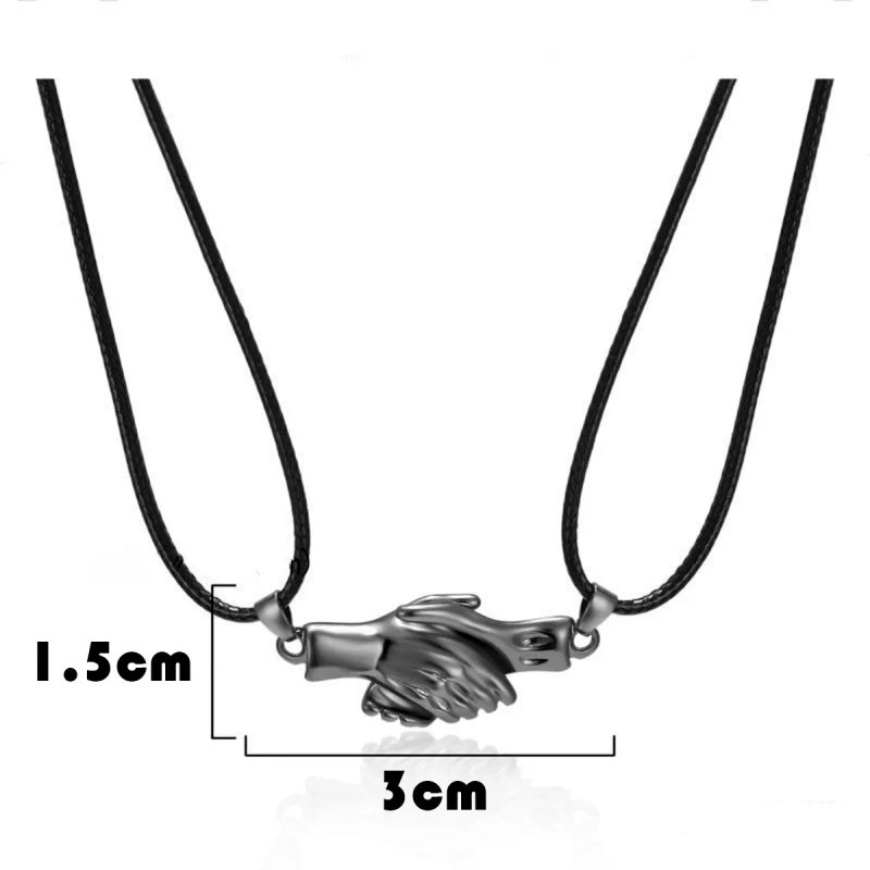 Veraly Collar De Pareja Con Colgante De Manos Magnéticas Aleación