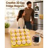 3D Egg Tray Refrigerator Magnets Set, Cute Mini Egg Fridge