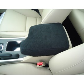 Car Console Covers Plus Made in USA Designed for Subaru Impreza & Subaru Crosstrek 2017-2023 Fleece Auto Armrest Center Console Cover Protector Black