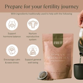 Fertility Tea | Organic Women’s Wellness Pre-pregnancy Herbal Tea | Natural Berry Flavour | Caffeine-free Raspberry leaf blend | Supports Women’s reproductive system | 100g Loose leaf