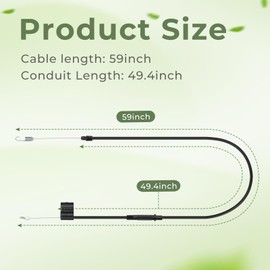 TOSRWGLL 946-04519B Drive Control Cable Replacement for Cub Cadet,MTD,Troy-Bilt,Craftsman,Huskee,Yard Machines & Yard-Man,59″Engagement Cable Parts Replaces:746-04519,946-04519A