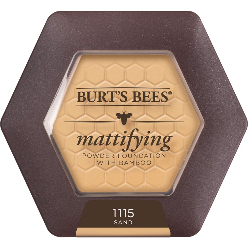 Burt's Bees 100% Natural Origin Mattifying Powder Foundation, Sand, 0.3